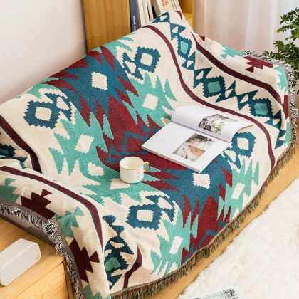 Plaid Knitted Blanke Sofa Cover Blanket