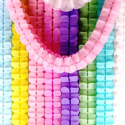 3.6M Multicolor 4-Leaf Clover Paper Pull Flag Garlands Party Decoration